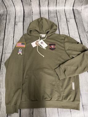 NWT Men’s Nike San Francisco 49ers Salute To Service Hoodie XL Olive Dri Fit